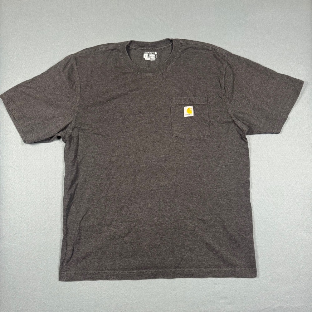 Carhartt Mens Loose Fit K87 Pocket T-Shirt Gray Large Workwear Short Sleeve L